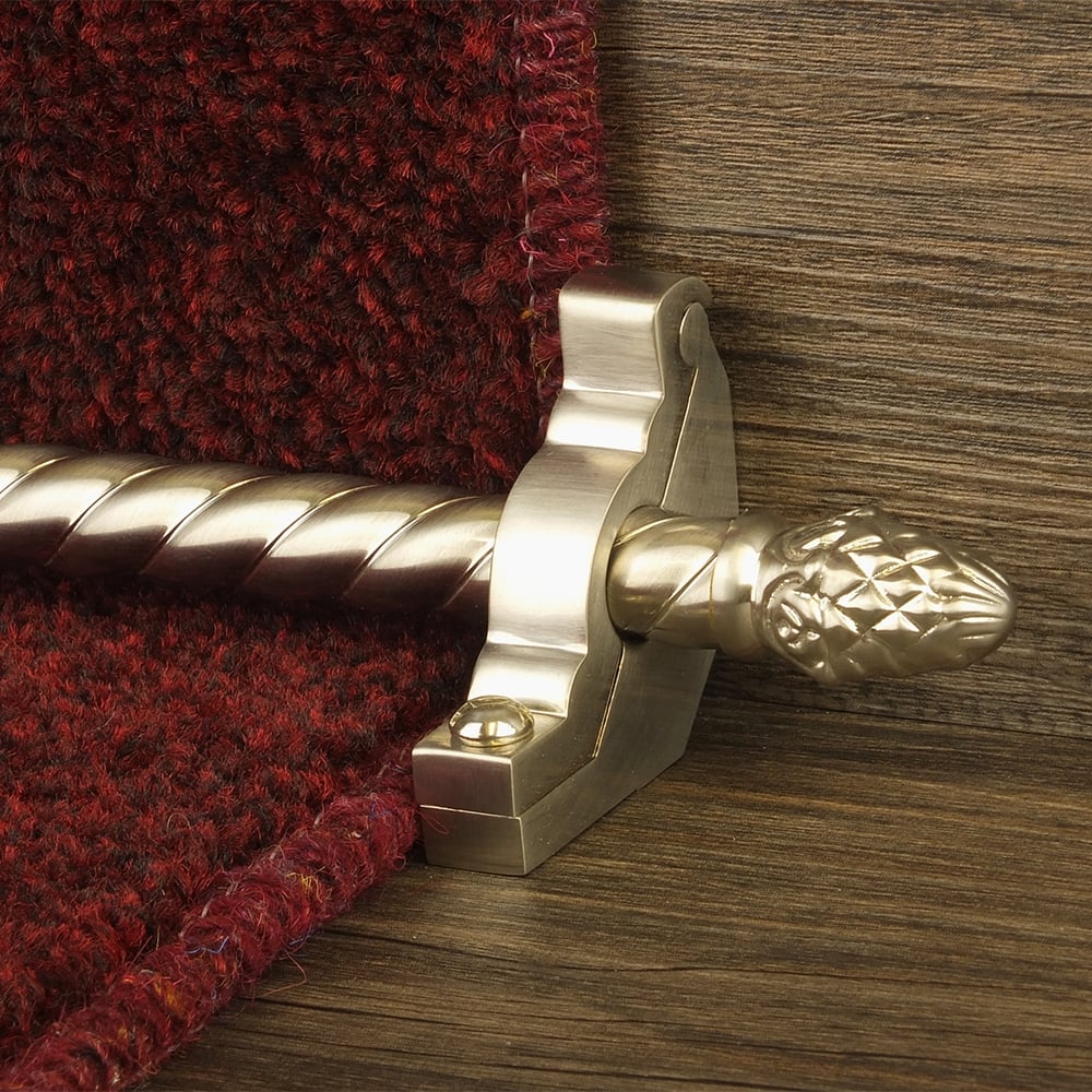 Country Satin Nickel Finish Sherwood Spiral Tringles D'Escalier