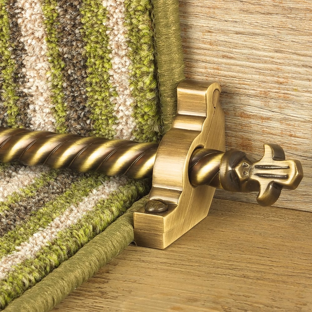 Country Antique Finish Bordeaux Spiral Tringles D'Escalier
