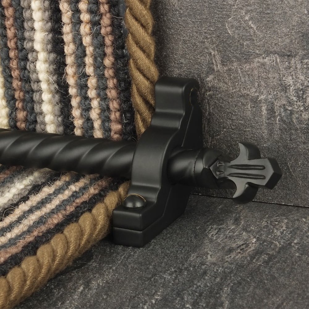 Country Black Bordeaux Spiral Tringles D'Escalier