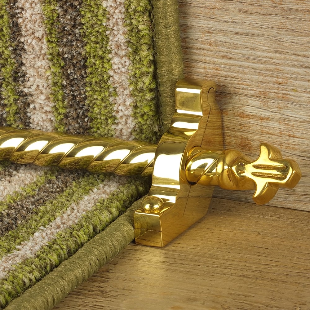 Country Brass Finish Bordeaux Spiral Tringles D'Escalier