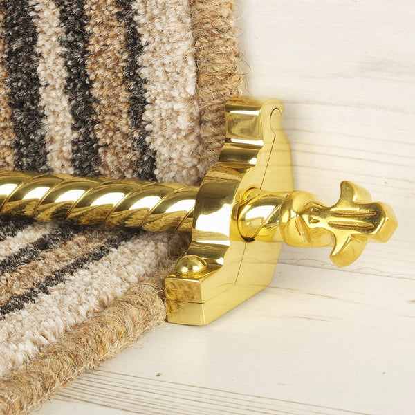 Country Brass Finish Bordeaux Spiral Tringles D'Escalier