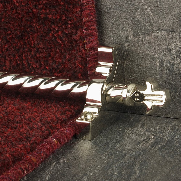 Country Polished Nickel Finish Bordeaux Spiral Tringles D'Escalier