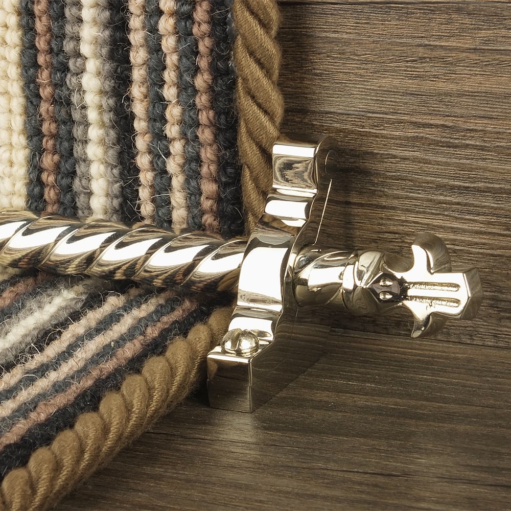 Country Polished Nickel Finish Bordeaux Spiral Tringles D'Escalier