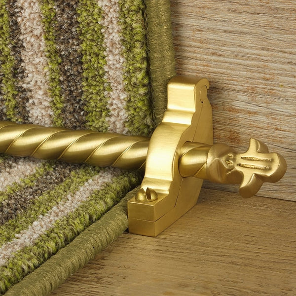 Country Satin Brass Finish Bordeaux Spiral Tringles D'Escalier