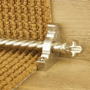 Country Satin Nickel Finish Bordeaux Spiral Stair Rod - 60cm / 1/2" (12mm)