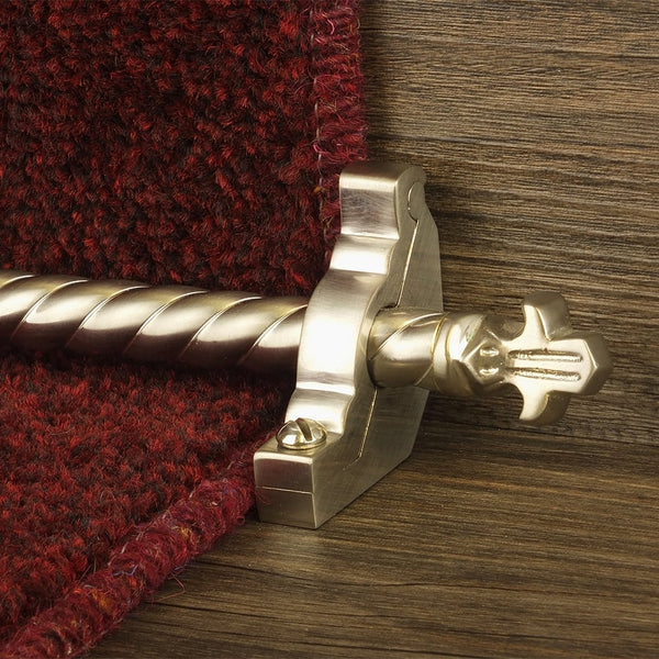 Country Satin Nickel Finish Bordeaux Spiral Treppenstangen