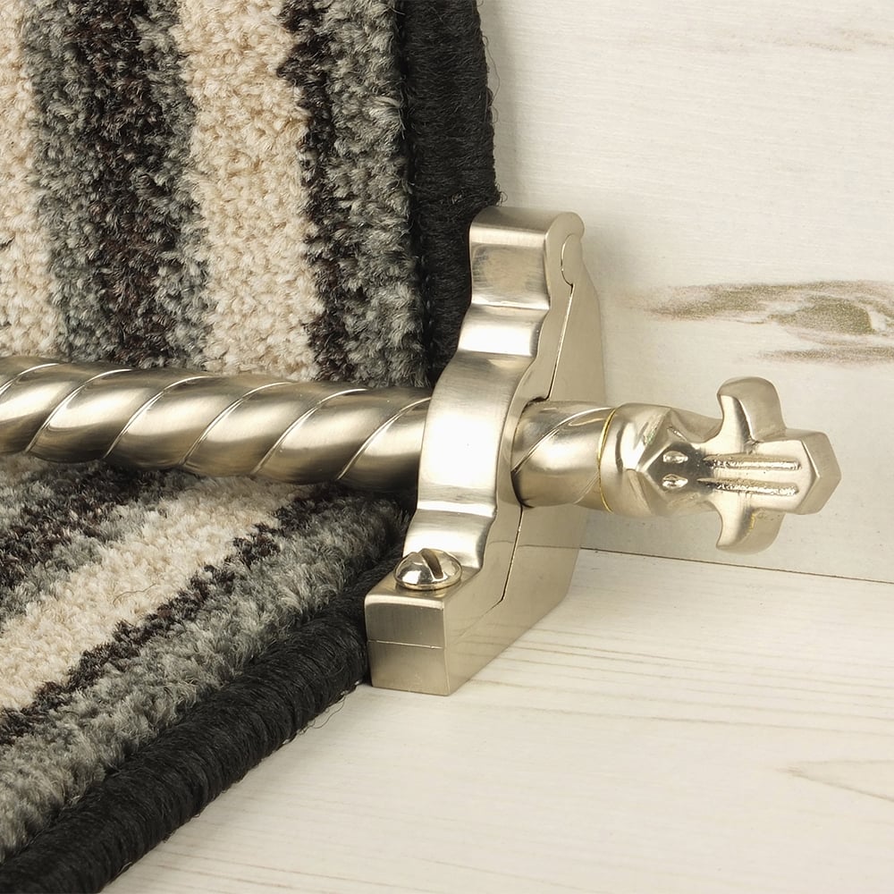 Country Satin Nickel Finish Bordeaux Spiral Treppenstangen