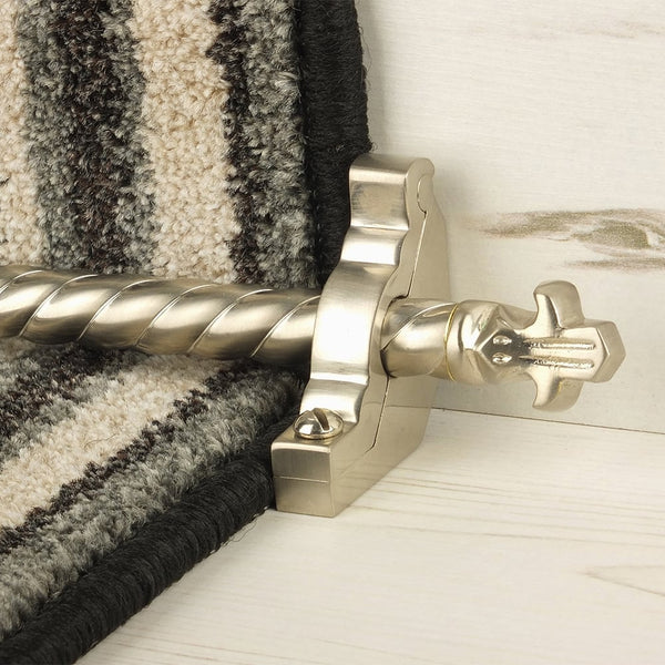 Country Satin Nickel Finish Bordeaux Spiral Treppenstangen