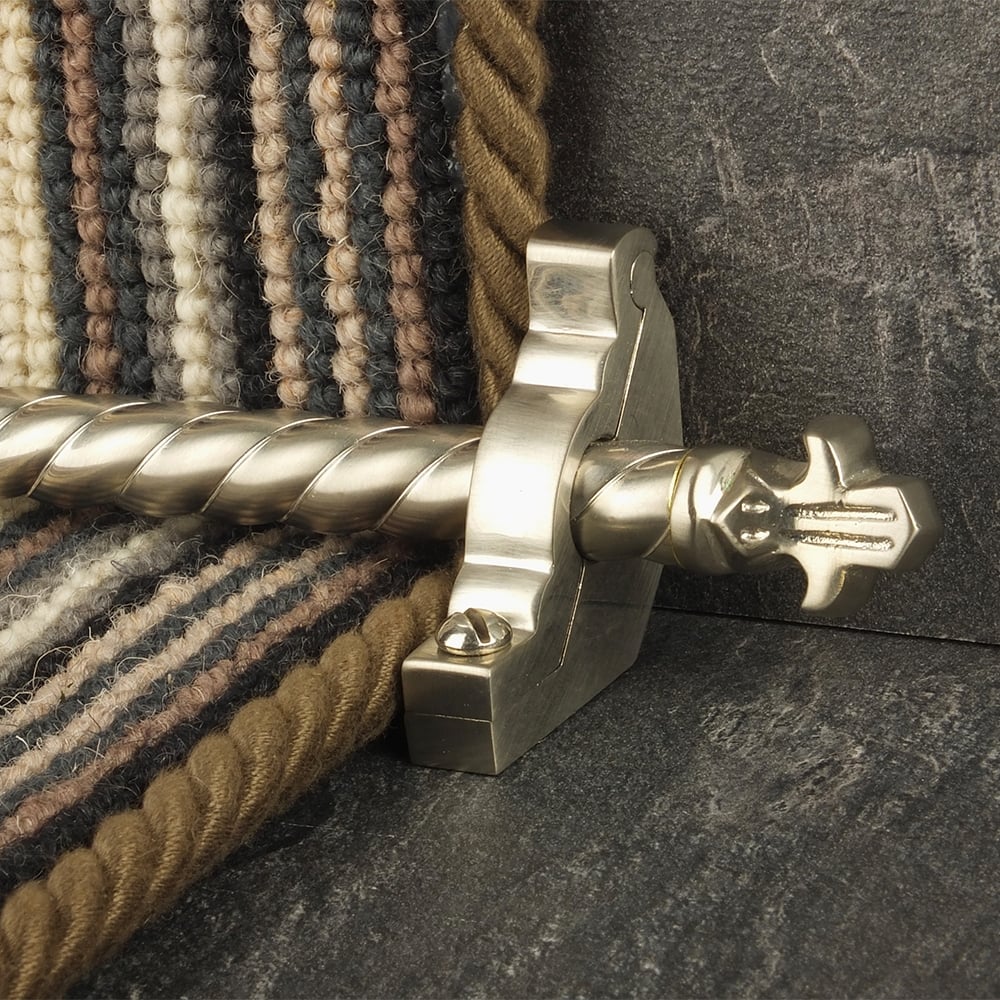 Country Satin Nickel Finish Bordeaux Spiral Treppenstangen