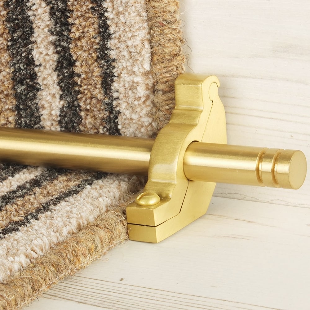 Premier Satin Brass Woburn Plain Stair Rod