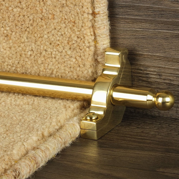 Premier Polished Brass Windsor Plain Stair Rod