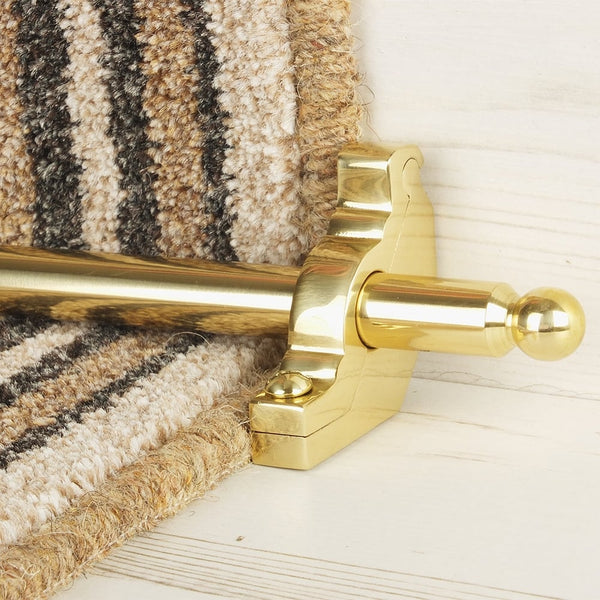 Premier Polished Brass Windsor Plain Stair Rod