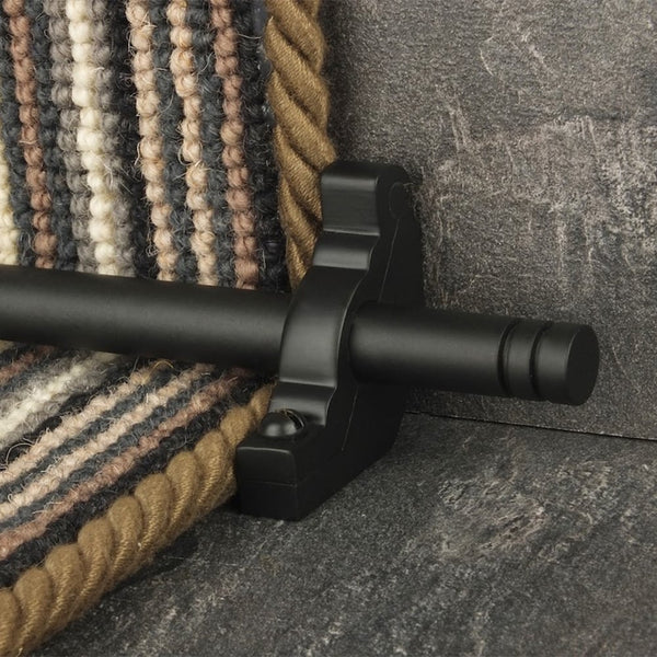 Premier Black Woburn Plain Stair Rod