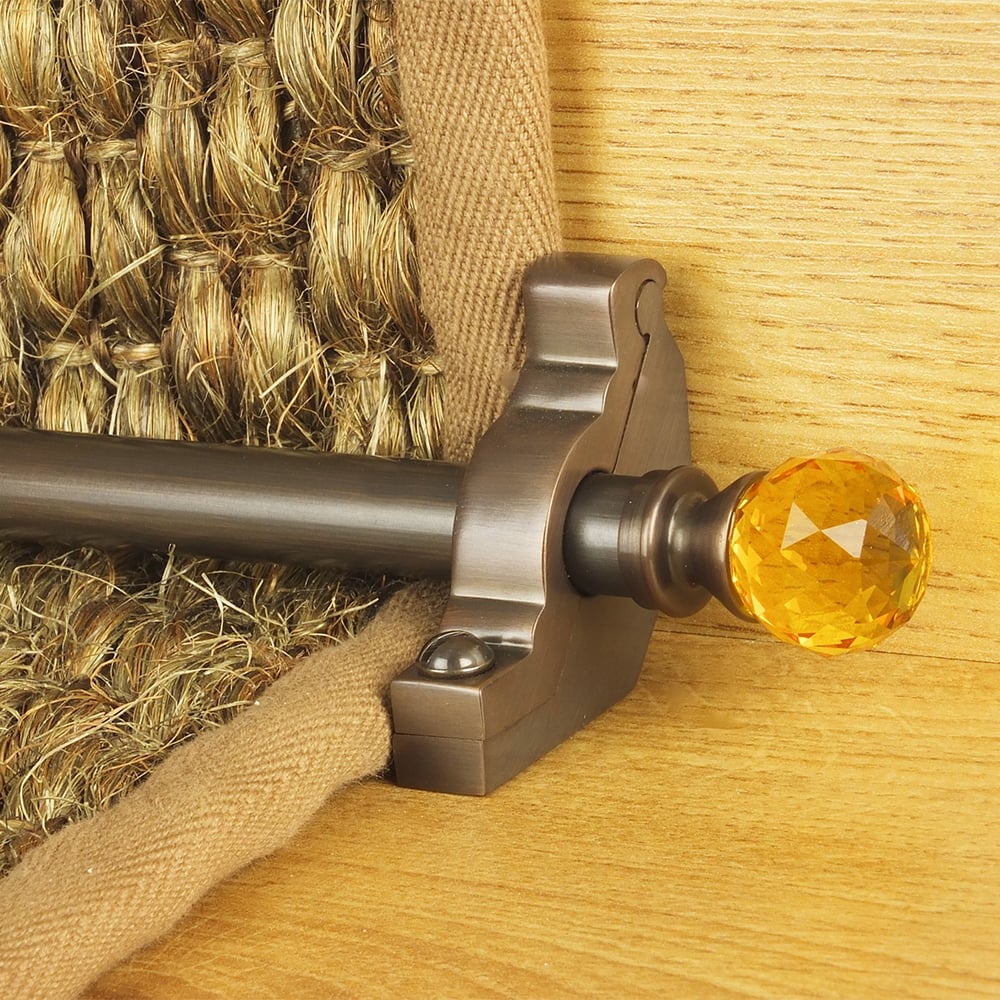 Crystal Antique Bronze Amber Plain Tringles D'Escalier