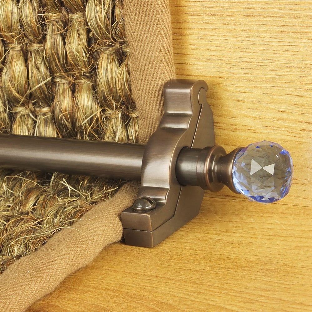Crystal Antique Bronze Sky Plain Stair Rod