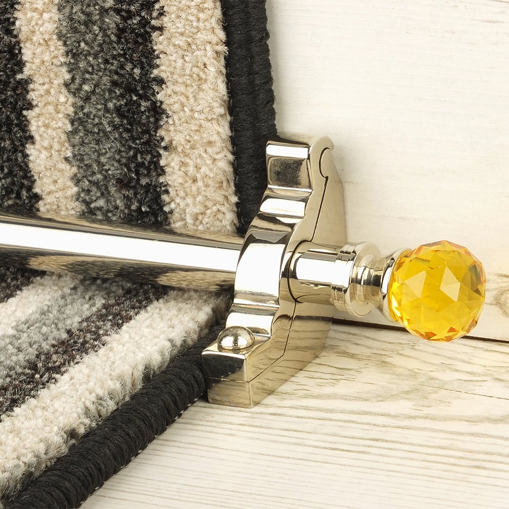 Crystal Polished Nickel Amber Schlicht Treppenstangen