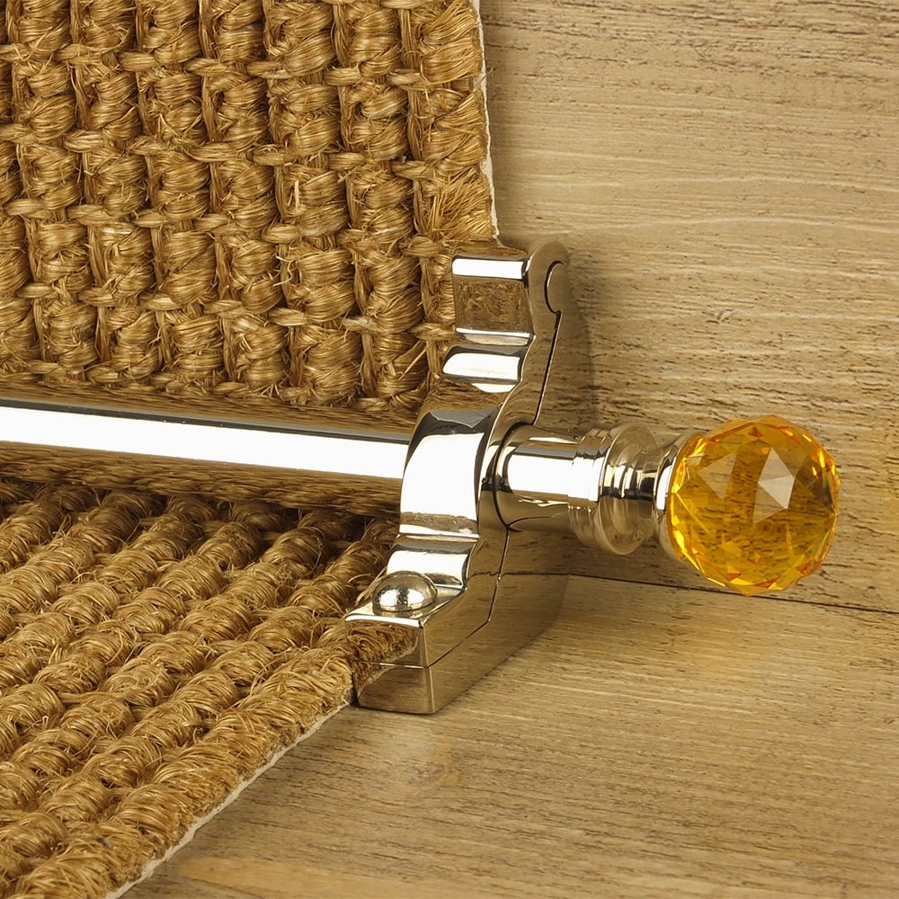 Crystal Polished Nickel Amber Schlicht Treppenstangen
