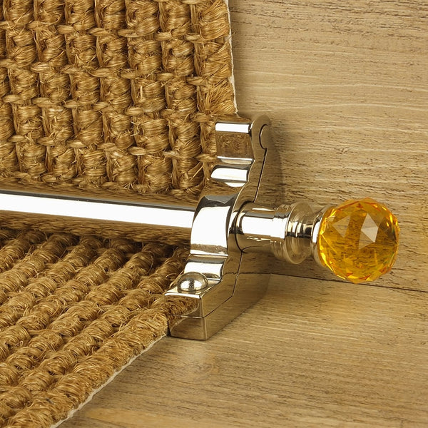 Crystal Polished Nickel Amber Schlicht Treppenstangen