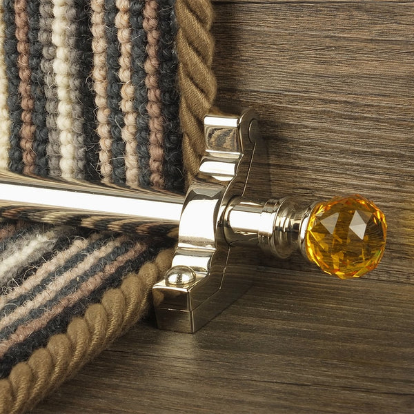Crystal Polished Nickel Amber Schlicht Treppenstangen