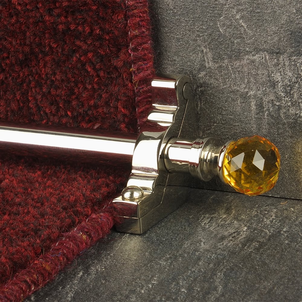 Crystal Polished Nickel Amber Schlicht Treppenstangen