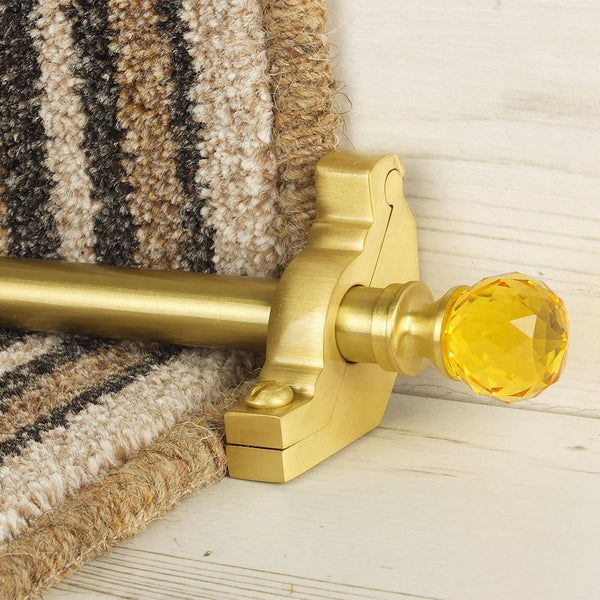 Crystal Satin Messing Amber Schlicht Treppenstangen