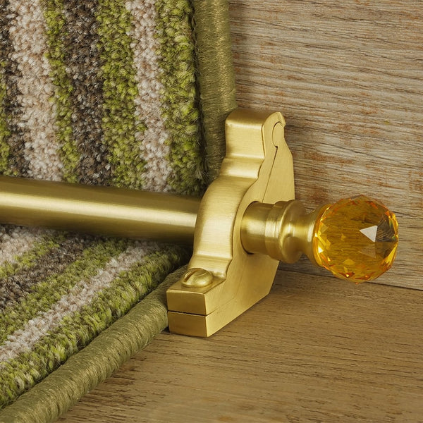 Crystal Satin Messing Amber Schlicht Treppenstangen