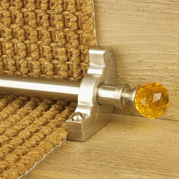 Crystal Satin Nickel Amber Plain Tringles D'Escalier