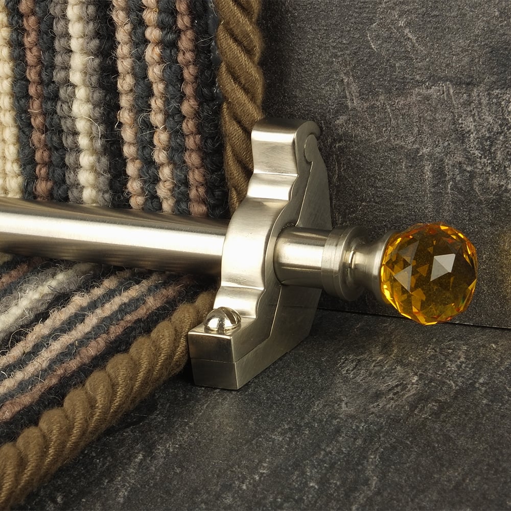 Crystal Satin Nickel Amber Schlicht Treppenstangen