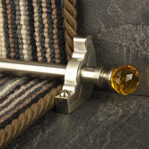 Crystal Satin Nickel Amber Plain Tringles D'Escalier