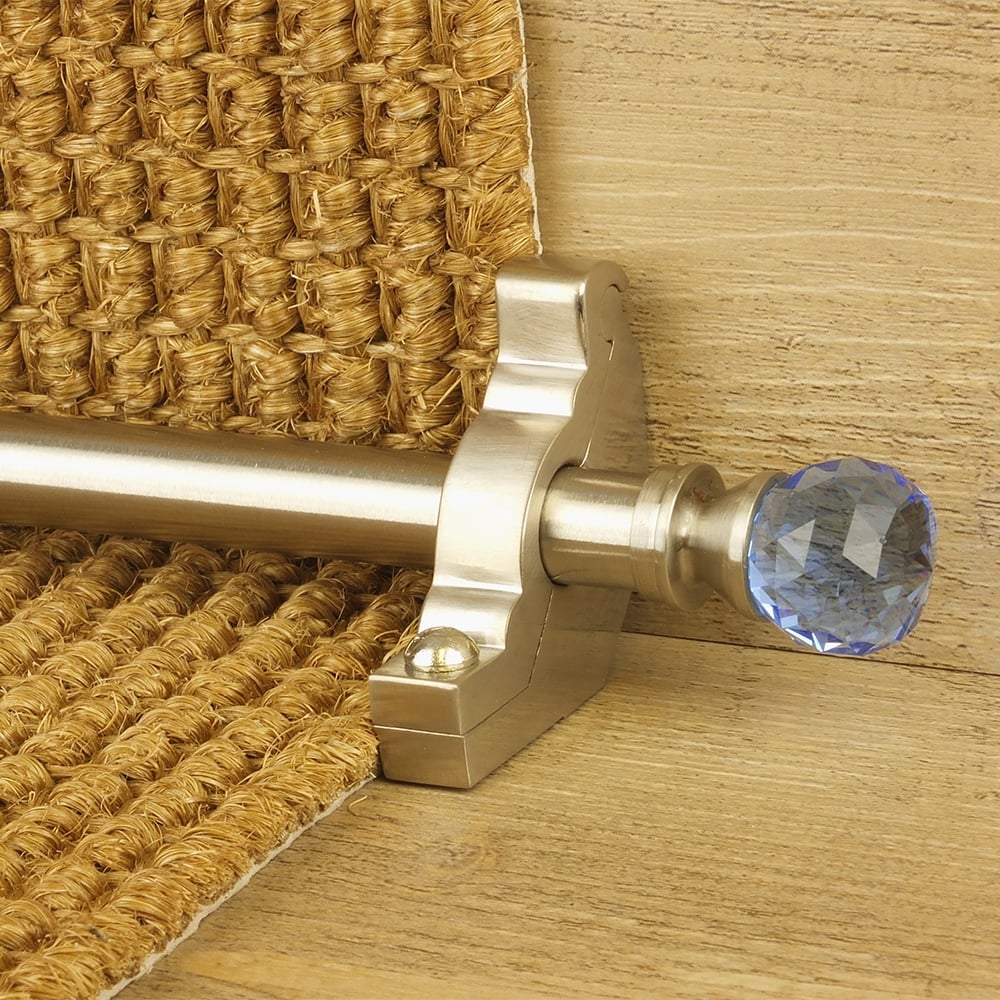 Crystal Satin Brass Sky Plain Stair Rod