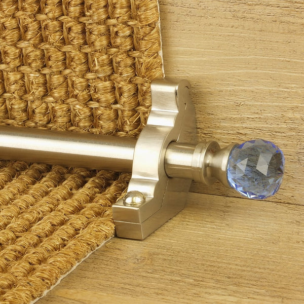 Crystal Satin Brass Sky Plain Stair Rod