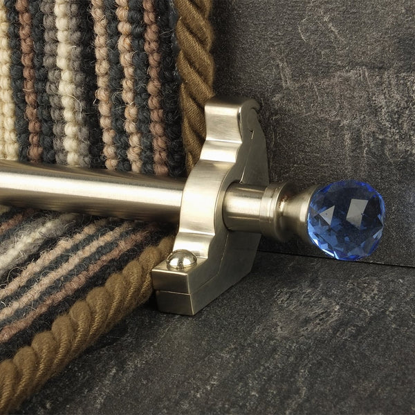 Crystal Satin Brass Sky Plain Stair Rod