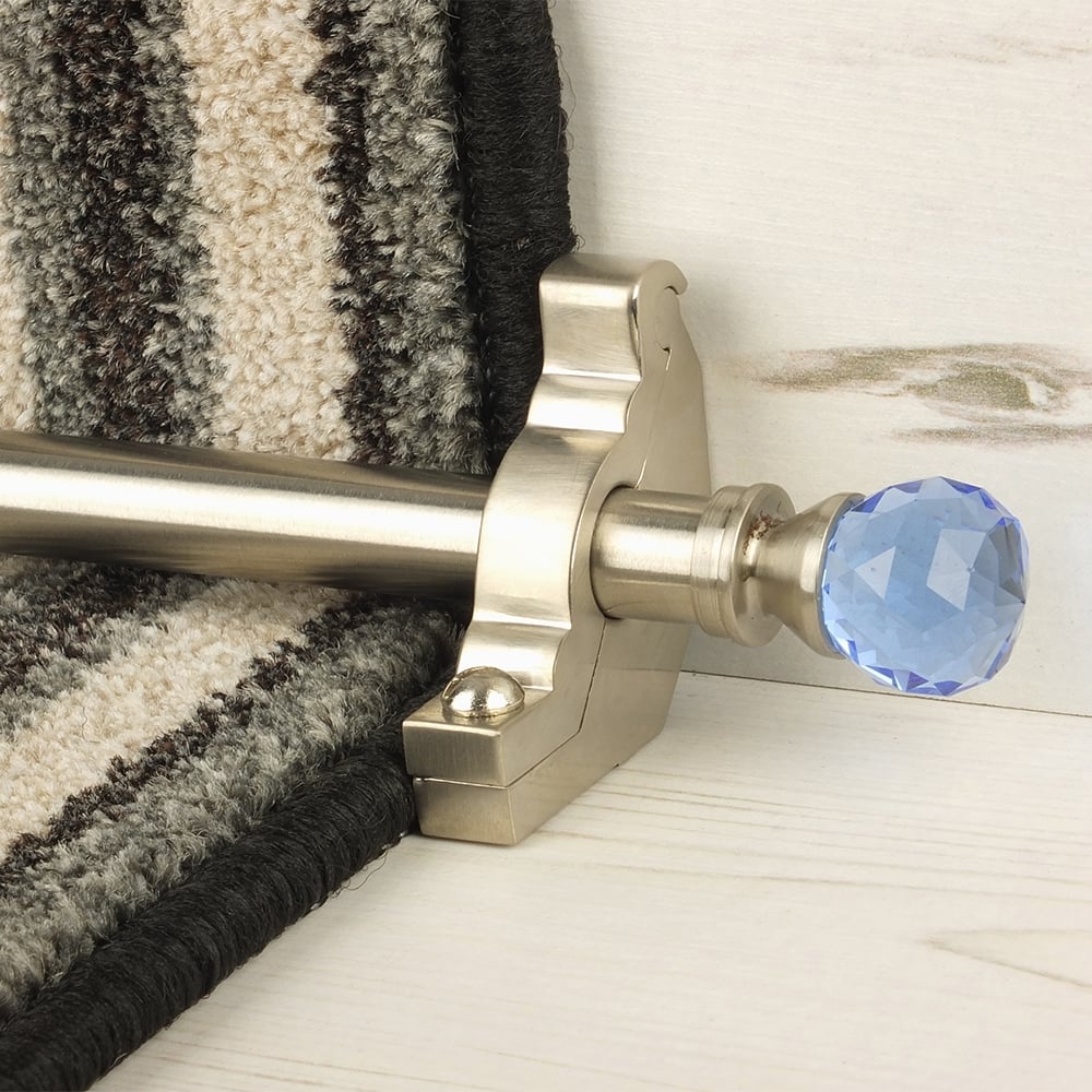 Crystal Satin Brass Sky Plain Stair Rod