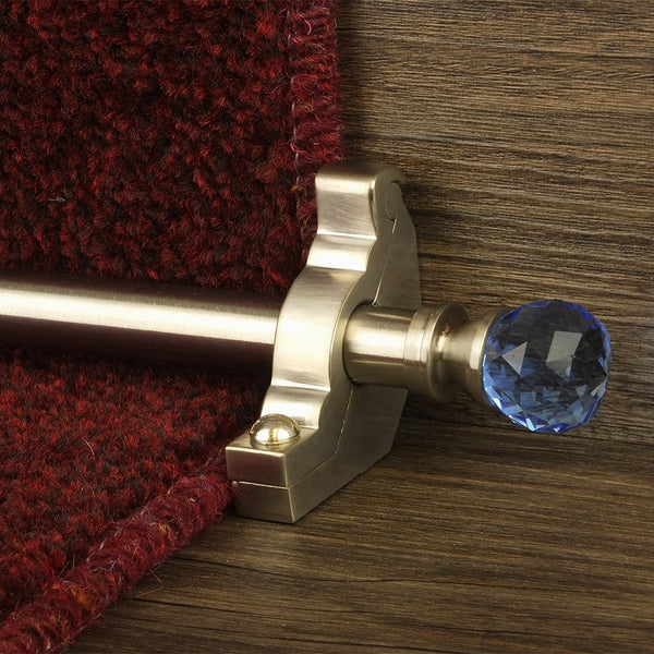 Crystal Satin Brass Sky Plain Stair Rod