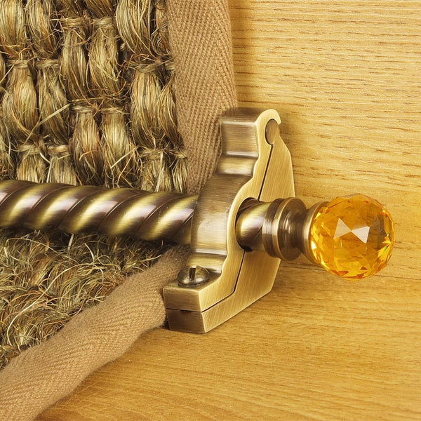 Crystal Antik Messing Amber Spiral Treppenstangen