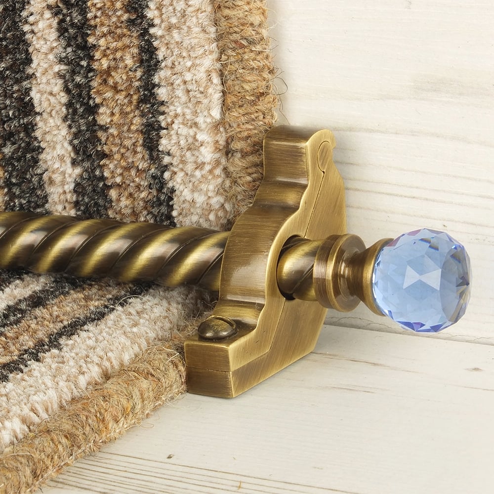 Crystal Antique Brass Sky Spiral Tringles D'Escalier