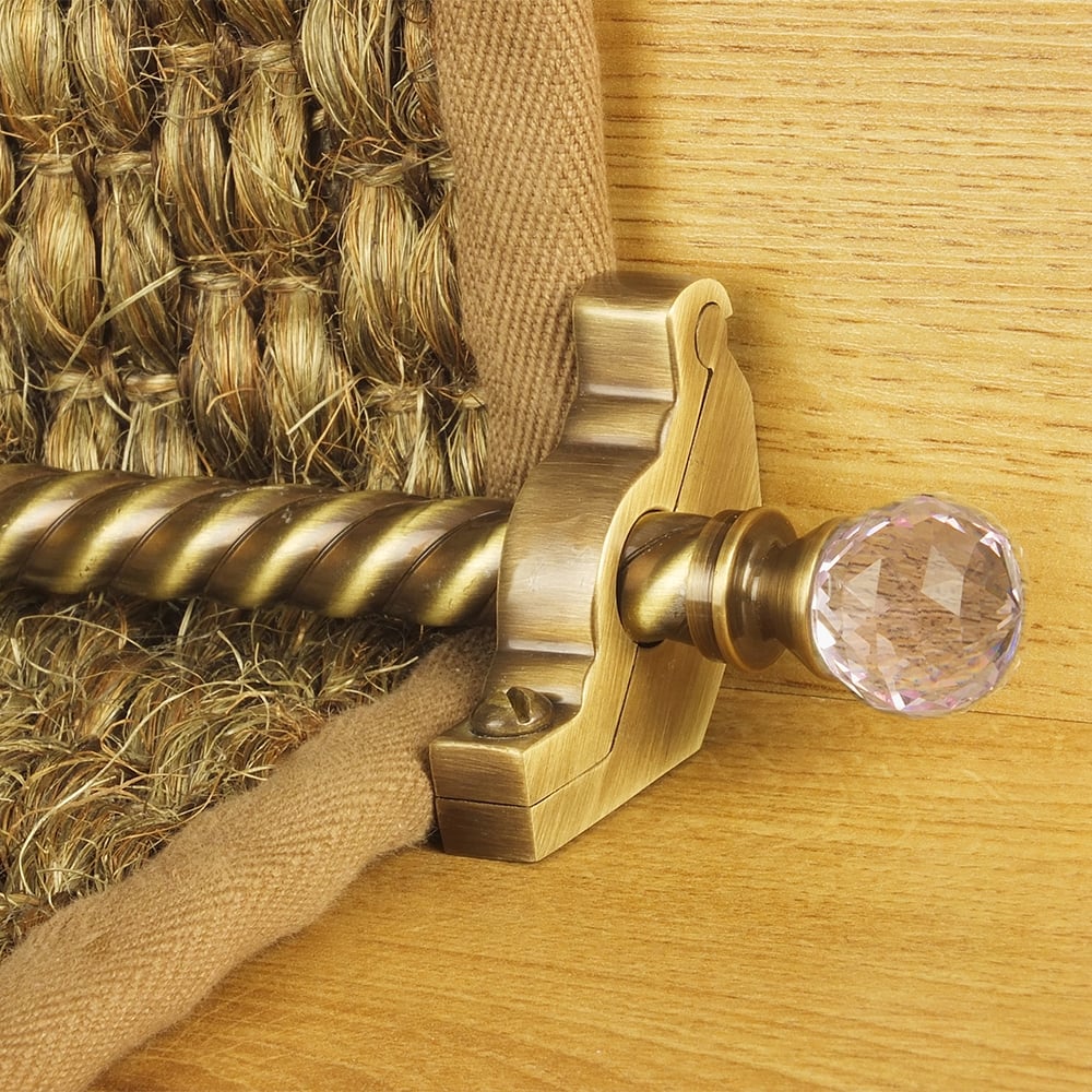 Crystal Antik Messing Rose Spiral Treppenstangen