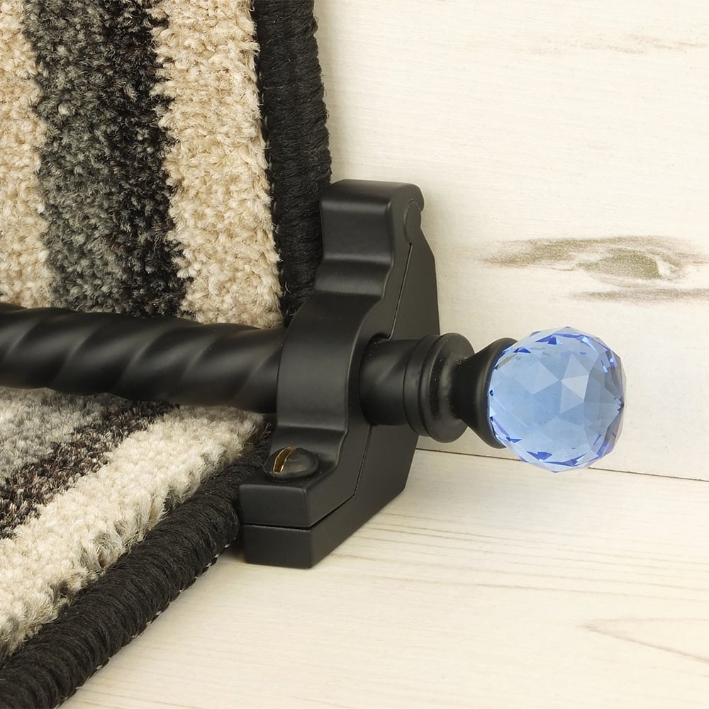 Crystal Black Sky Spiral Stair Rod