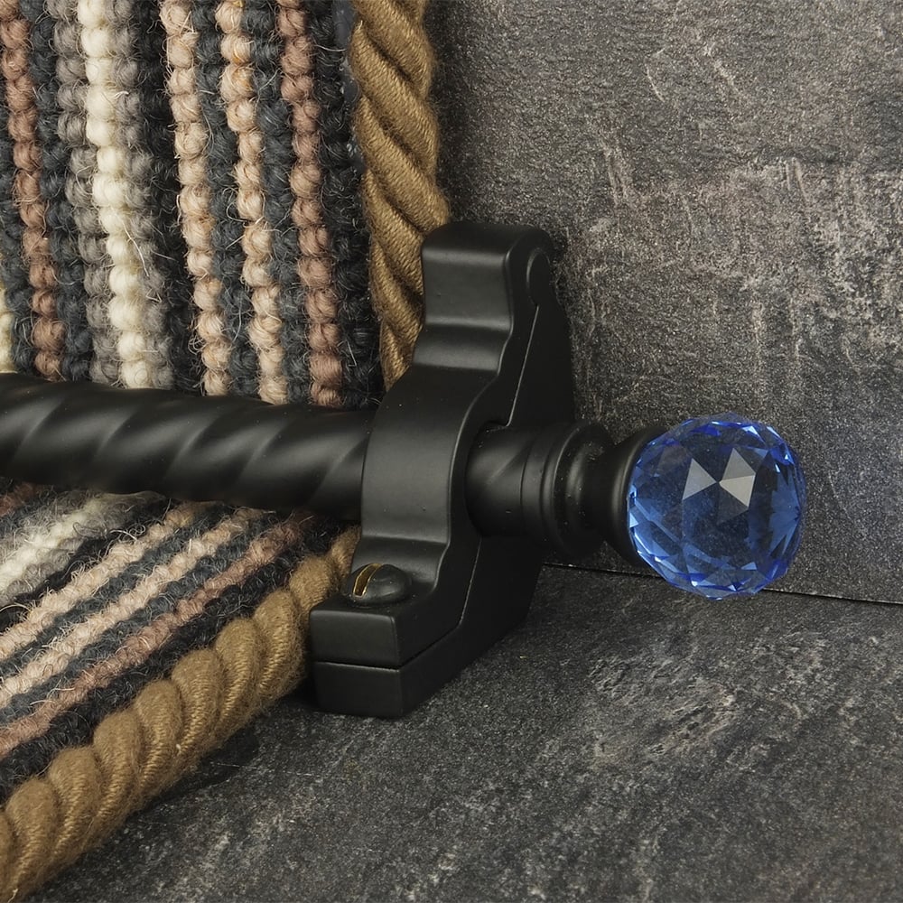 Crystal Black Sky Spiral Stair Rod