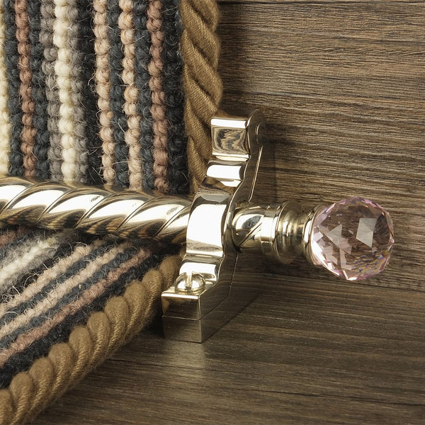 Crystal Polished Nickel Rose Spiral Treppenstangen