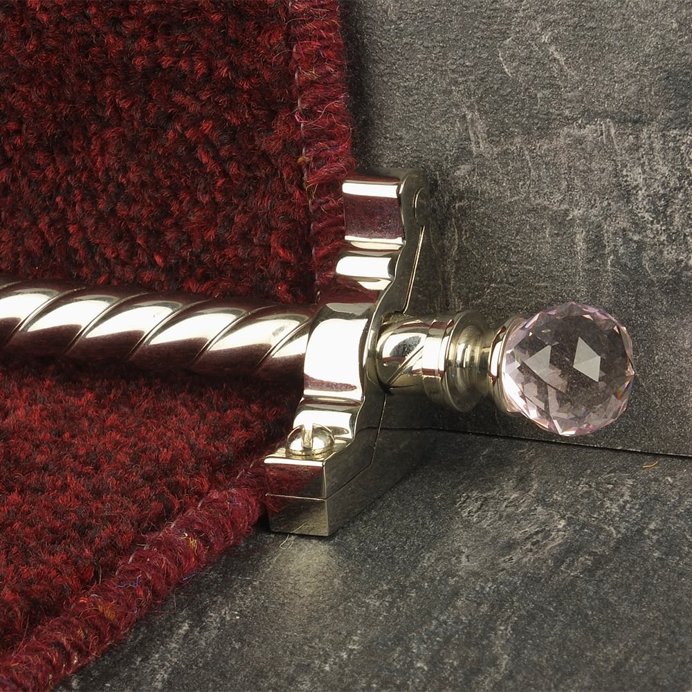 Crystal Polished Nickel Rose Spiral Treppenstangen