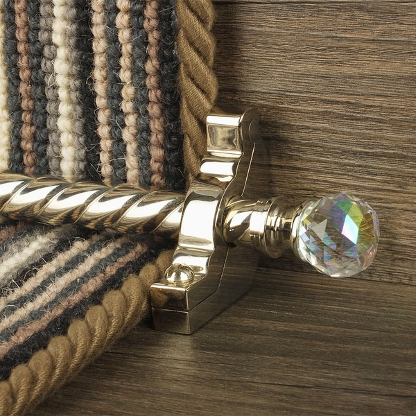 Crystal Polished Nickel Rainbow Spiral Tringles D'Escalier
