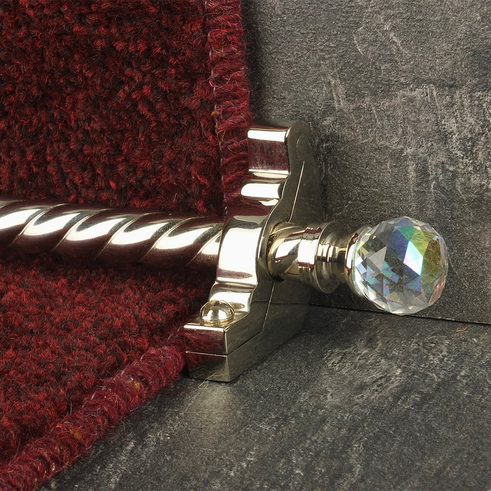 Crystal Polished Nickel Rainbow Spiral Tringles D'Escalier