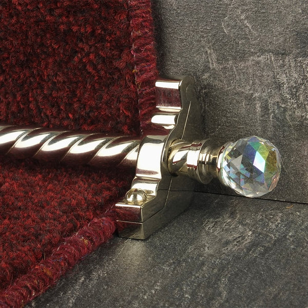 Crystal Polished Nickel Rainbow Spiral Tringles D'Escalier