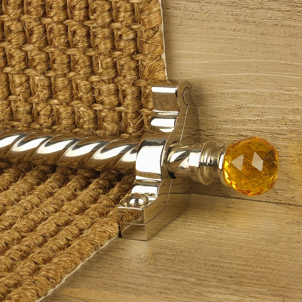 Crystal Polished Nickel Amber Spiral Treppenstangen