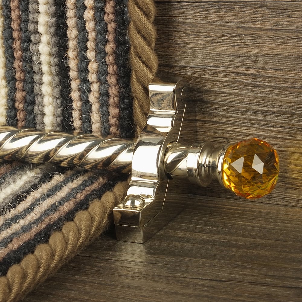 Crystal Polished Nickel Amber Spiral Treppenstangen