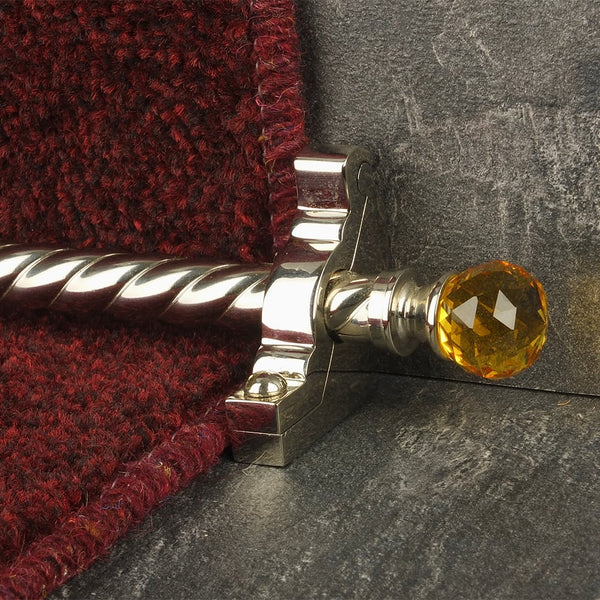 Crystal Polished Nickel Amber Spiral Treppenstangen