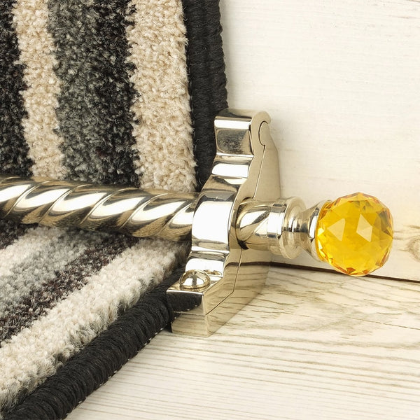 Crystal Polished Nickel Amber Spiral Treppenstangen