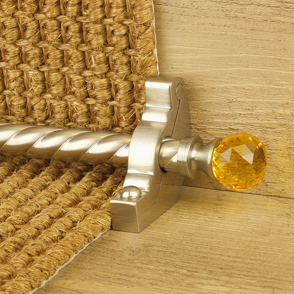 Crystal Satin Nickel Amber Spiral Treppenstangen
