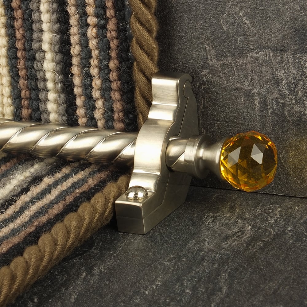 Crystal Satin Nickel Amber Spiral Treppenstangen